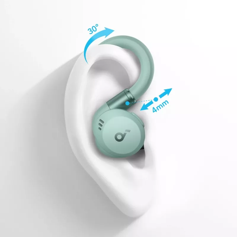 Soundcore Sport X20 žalios spalvos belaidės ausinės
