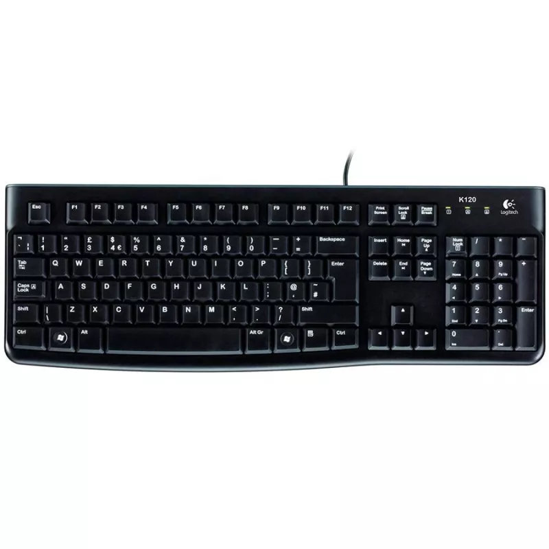 Klaviatūra Logitech K120 for Business, pilno dydžio, AZERTY, USB, juoda
