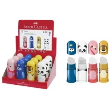 Pieštukų galąstuvas Faber-Castell 583513 su trintuku, ambidekstrinis, įvairių spalvų