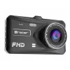 Automobilinis vaizdo registratorius TRACER 4TS Full HD dviejų kamerų, 2 MP priekinė, 0.4 MP salono, 140°/60° kampai, 4 colių IPS ekranas, 150 mAh baterija, aliumininis korpusas, parkavimo pagalba
