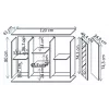 Komoda Cama Meble SOHO 120×41×80 cm – kaušiniai fasadai, juodas karkasas