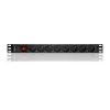 Qoltec 53996 Maitinimo skirstytuvas RACK 19 | 1U | 16A | PDU | 8xFRENCH | 2m