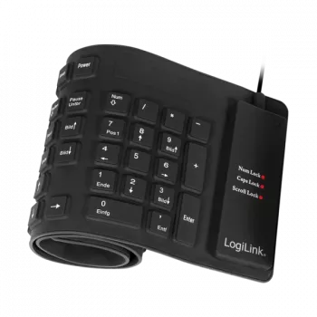 LogiLink ID0019A lanksti USB klaviatūra, QWERTZ, vokiškas išdėstymas, juoda