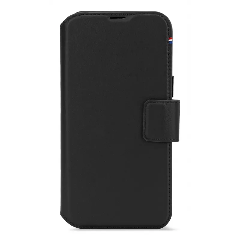 Odinė dėklė iPhone 16, juoda