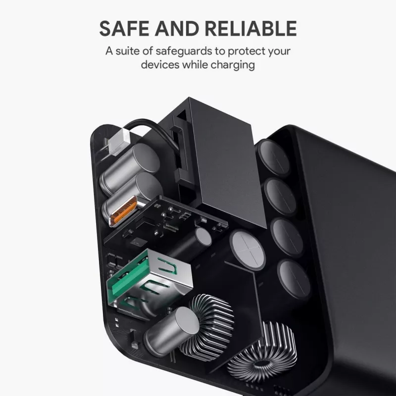 Aukey PA-D3 Sieninis įkroviklis 2xUSB Power Delivery (1xUSB + 1xUSB C) 5.4A 60W Dynamic Detect