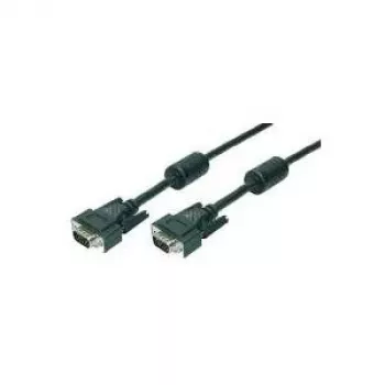 Goobay VGA laidas HD-15 (M) - HD-15 (M) 15,0 m su varžteliais juodas (68139)