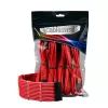 CableMod PRO ModMesh 12VHPWR kabelio prailginimo rinkinys — raudonas