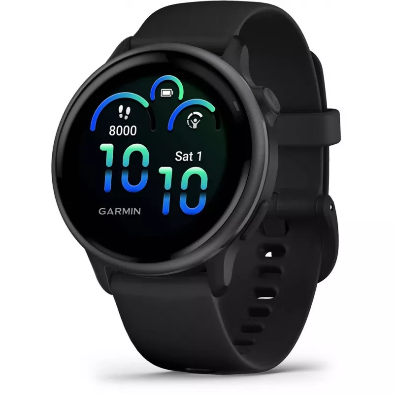 Garmin vívoactive 6 3.05 cm (1.2) AMOLED 42 mm skaitmeninis 390 x 390 pikselių jutiklinis ekranas Juodas Wi-Fi GPS (palydovas)