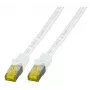 EFB-Elektronik RJ45 jungiamasis kabelis Cat.6A S/FTP LSZH Cat.7 žaliavinis baltas 1m