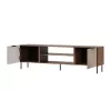 Spintelė televizoriui Cama ALMERA 180.5×42×52.5 cm riešutas/kreminė – medžio drožlių plokštės viršus, riešutmedžio rėmas