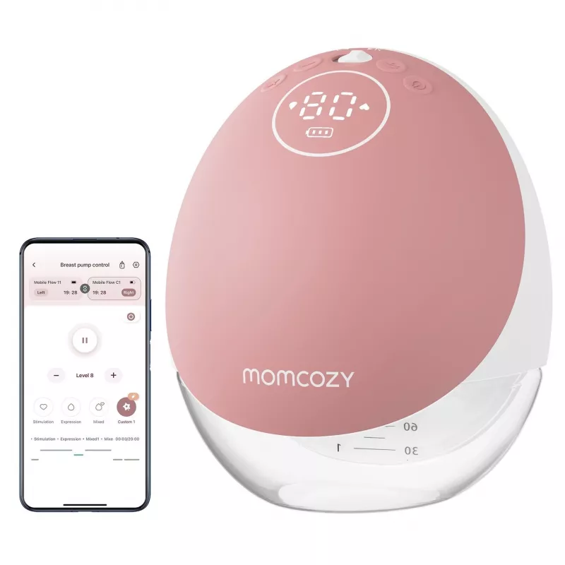 Pientraukis Momcozy M9 Single raudonas 150 ml