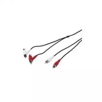 Wentronic Goobay RCA jungiamasis kabelis, 1,5 m - 2x RCA kištukas > 2x RCA kištukas / lizdas (50214)