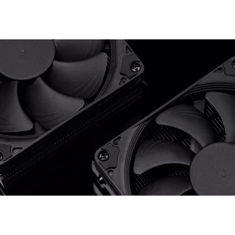 CPU aušintuvas Noctua NH-L9i chromax.black, žemo profilio 92 mm ventiliatorius, LGA1151/LGA115x/AM4 palaikymas, 37 mm aukštis, 95x95 mm radiatorius