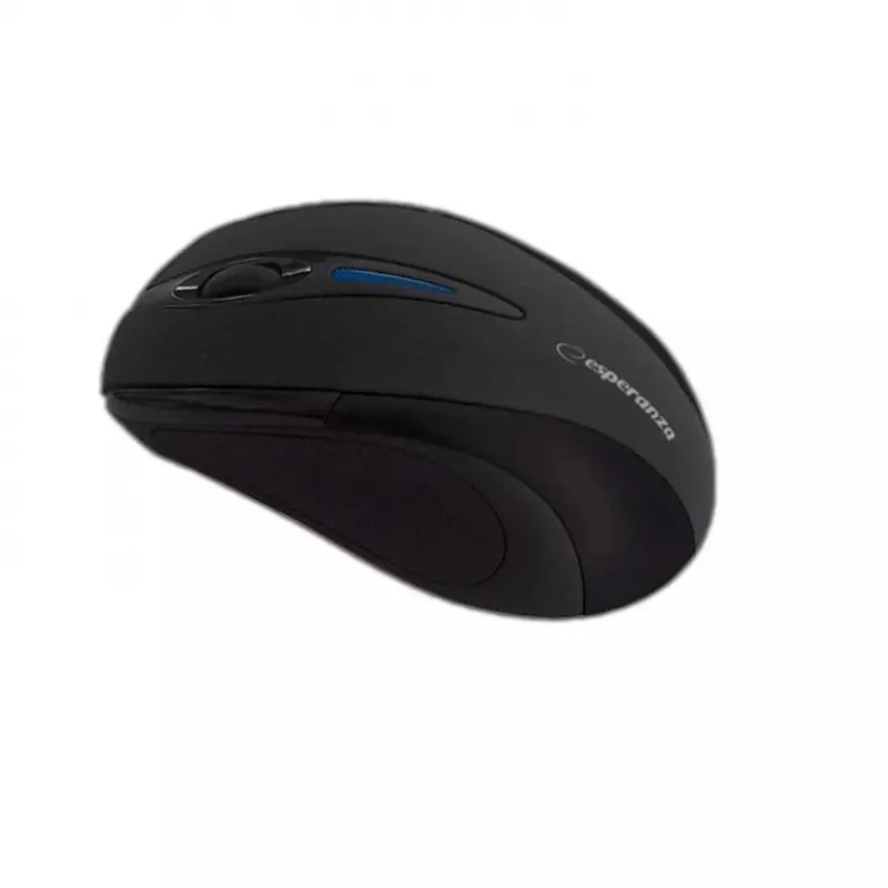 Belaidė RF pelė ESPERANZA EM101K, ambidekstrinė, 1000 DPI, 2.4 GHz nano USB imtuvas, juoda