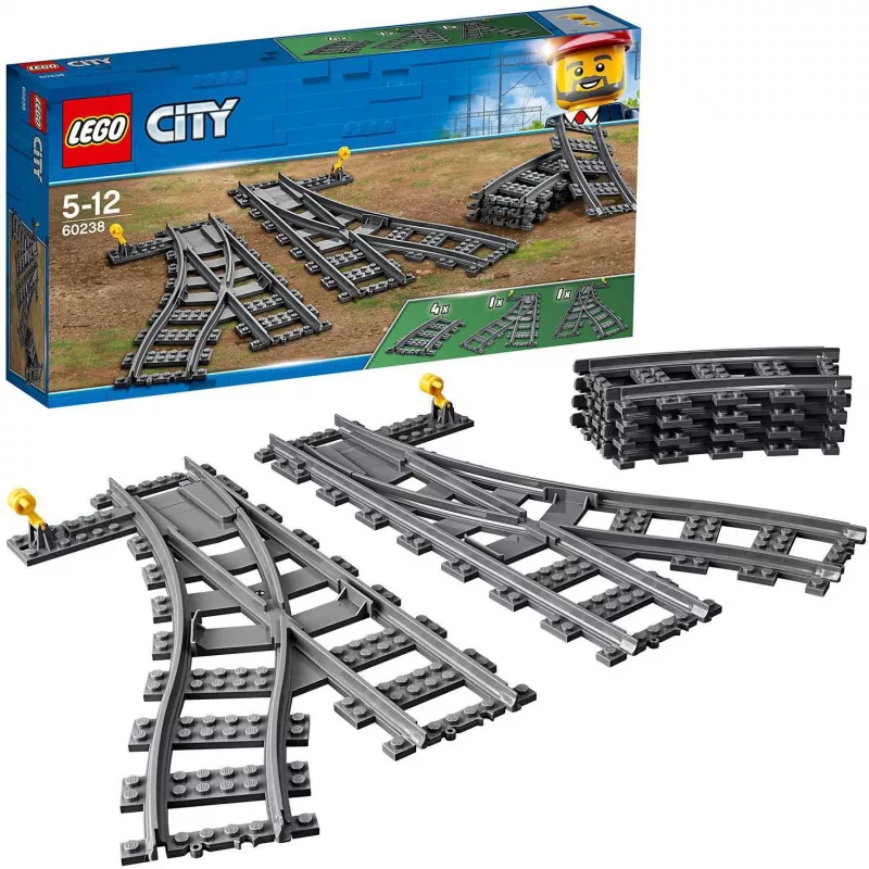 LEGO City 60238 – geležinkelio iešmas ir priedai žaidimų rinkiniams