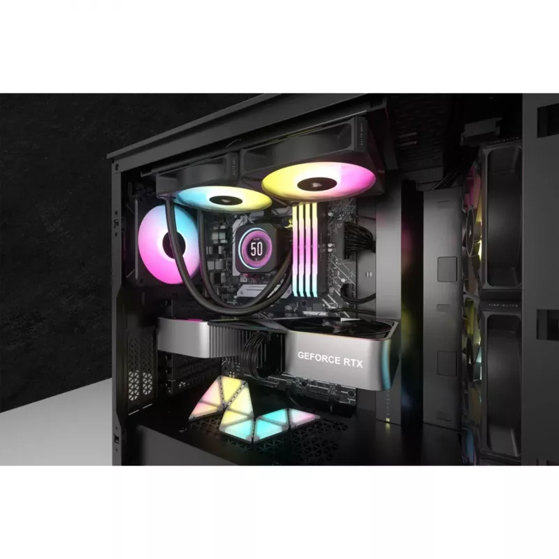 Corsair CW-9060074-WW procesoriaus aušinimo sistema – viskas viename skysčio aušintuvas 12 cm juodas 1 vnt.
