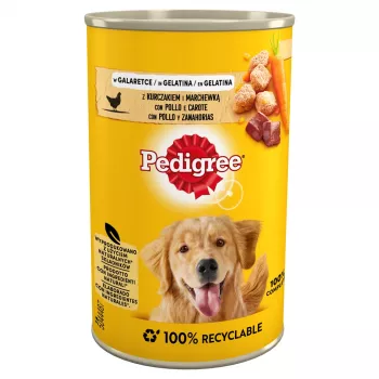 Šlapias šunų ėdalas Pedigree Carrot & Chicken suaugusiems šunims, skardinė 400 g