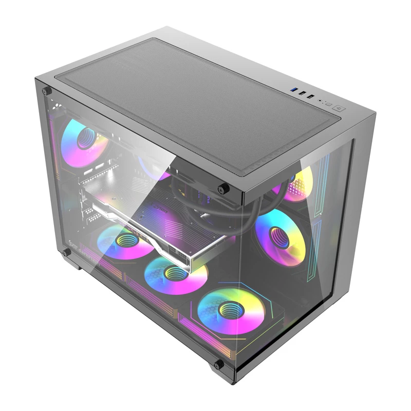 Korpusas DarkFlash B275 PRO (juodas) su 6 ventiliatoriais