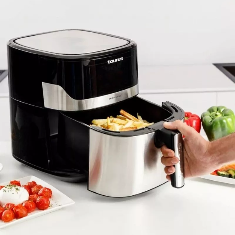 Oro gruzdintuvė Taurus Air Fry 7S 1600 W 6,5 L, nerūdijantis plienas, 8 programos, 80–200 °C, jutiklinis valdymas