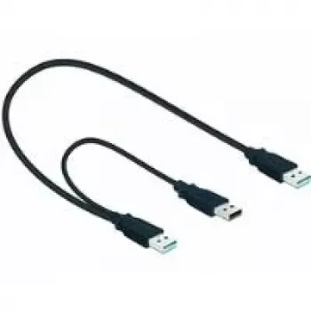 USB laidas DeLOCK 82908 USB 3.2 Gen 1 0,6 m 2x USB A kištukas juodas