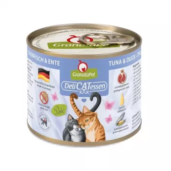GRANATAPET DeliCATessen Tunas ir antis - šlapias kačių ėdalas - 200g