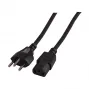 EFB-Elektronik maitinimo laidas Šveicarijos tipo 12 - C13 180°, juodas, 2,0 m, 3 x 0,75 mm²