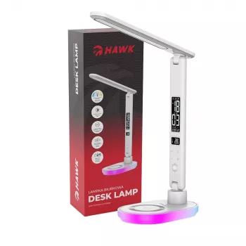 Stalinė lempa Hawk HW-LAMP03 White RGB – reguliuojama LED lempa su RGB apšvietimu