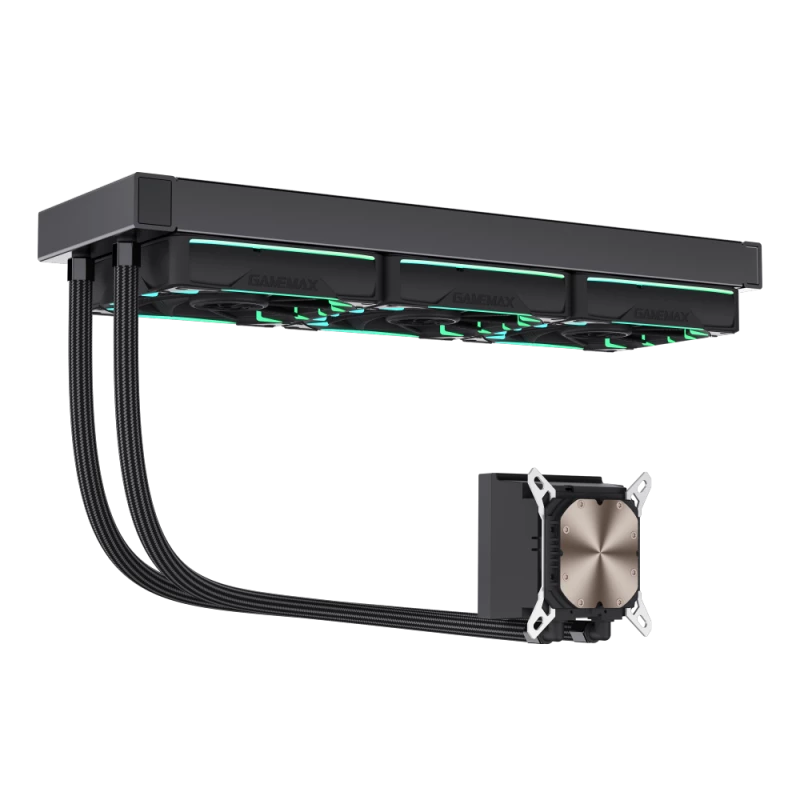 Gamemax HAILSTORM 360 LCD | 360 mm skysčio aušintuvas procesoriui | Juoda