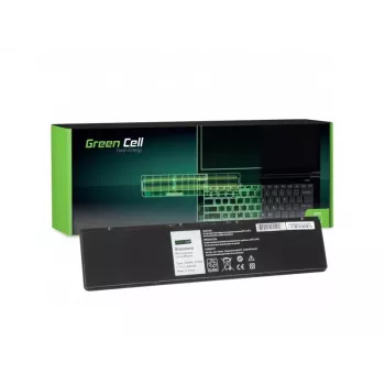 Baterija Green Cell DE93, skirta DELL Latitude E7440, Li‑Ion 7.4V 4500mAh, 4 elementai, juoda
