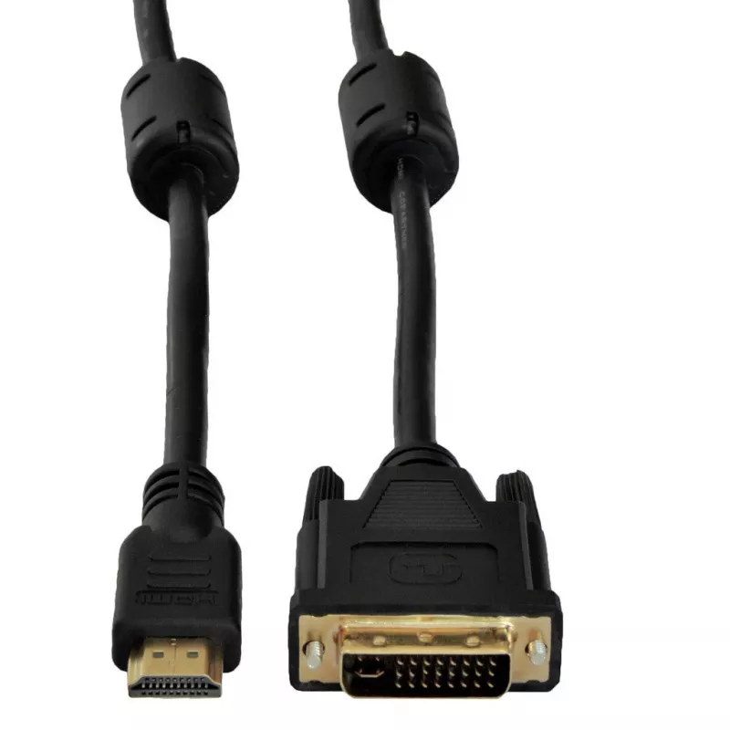 Akyga AK-AV-11 HDMI–DVI-D (24+1) kabelis, 1,8 m, juodas