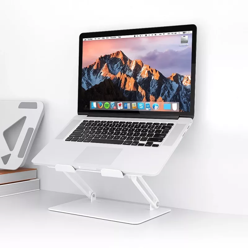 MEDIA-TECH Laptop Stovas – Nešiojamojo kompiuterio stovas MT2661W (baltas)