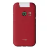 Doro Leva E22 sulankstomas telefonas, 2,8 colio (7,11 cm) ekranas, viena SIM, 0,3 MP kamera, 1150 mAh, 127,8 g, raudonai baltas