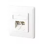 METZ CONNECT BTR IT CONNECT E-DAT C6 8/8(8) UP Cat.6 – kištukinis lizdas, įleidžiamas – RJ-45 X 2 – gryna balta, RAL 9010 (1307381002-I)