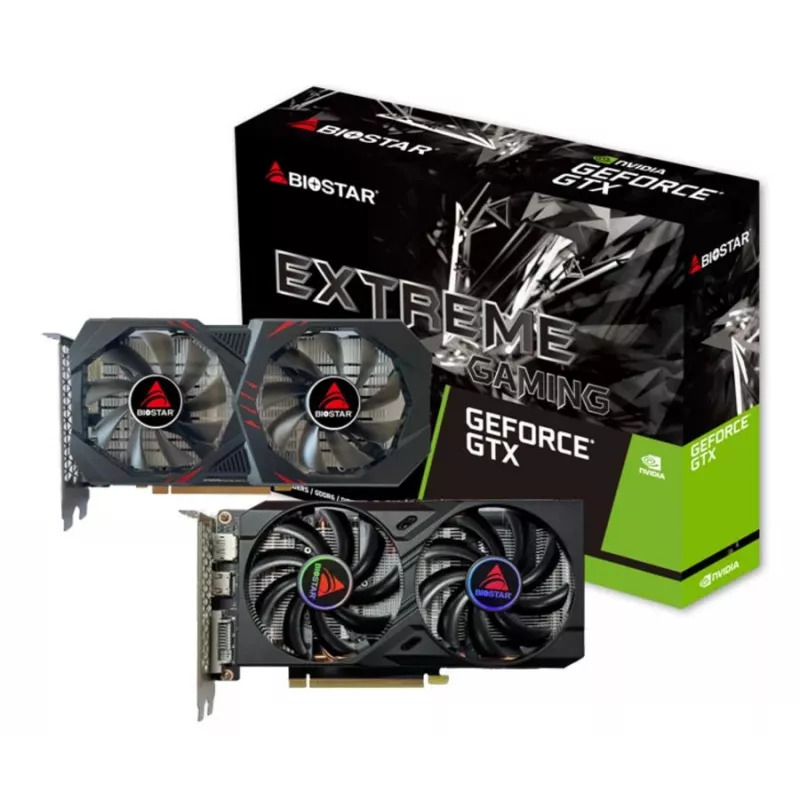 Vaizdo plokštė BIOSTAR GeForce GTX 1660 Ti – 6 GB GDDR6, 192 bitų, PCIe 3.0, dviejų ventiliatorių