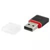Esperanza EA134K kortelių skaitytuvas, juodas, sidabrinis, permatomas, USB 2.0
