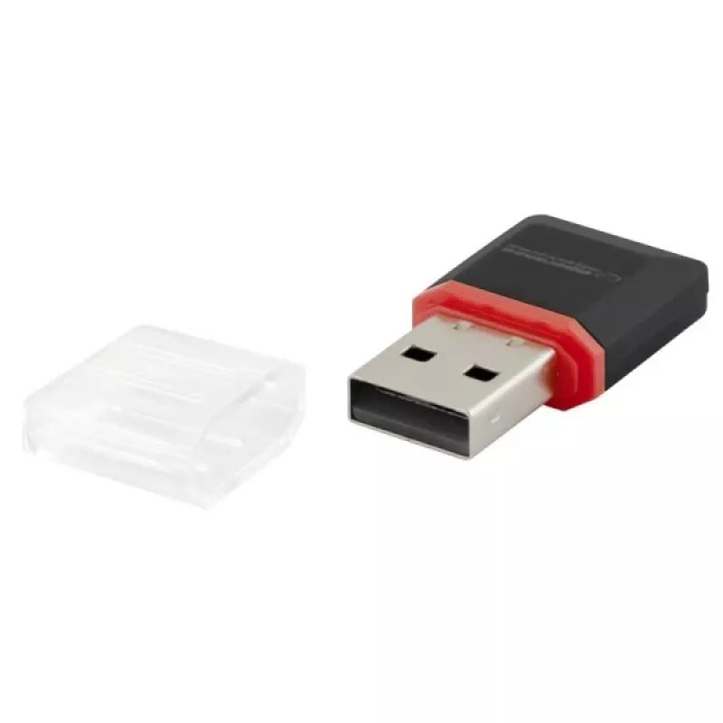 Esperanza EA134K kortelių skaitytuvas, juodas, sidabrinis, permatomas, USB 2.0