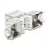 DELOCK Keystone modulis RJ45 lizdas į LSA Cat.6A beįrankis 45° kampu ekranuotas su metaliniu fiksatoriumi