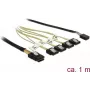 DeLOCK 85682 Mini SAS SFF-8087 į 4x SATA kabelis su sideband, 1 m