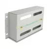 Delock 67319 10" grandinės pertraukiklių juosta su dangteliu ir DIN bėgiu, 3U, metalinė, pilka