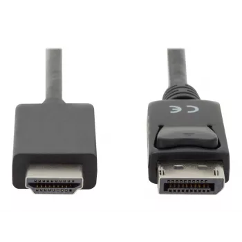 Adapterinis laidas DisplayPort 1.2 su fiksatoriumi 4K 60Hz UHD DP/HDMI A M/M juodas 2 m