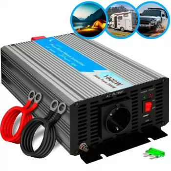 Įtampos keitiklis Extralink OPIP-1000W 12V 230V 1000W gryno sinuso