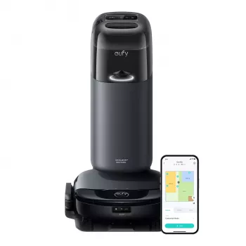 Anker Eufy | Robotinis dulkių siurblys su viskas vienoje stotele | Omni S1 | Šlapias ir sausas valymas | Maks. veikimo laikas 216 min | 4600 mAh | 8000 Pa | Pilka