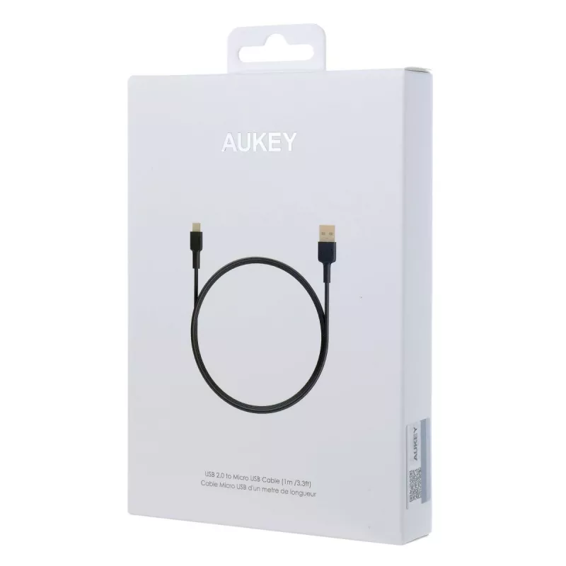 AUKEY CB-MD1 Black greitasis laidas Quick Charge micro USB-USB | 1m | 5A | 480 Mbps