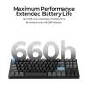 Mechaninė 80% QWERTY klaviatūra Keychron Q3 Ultra 8K — belaidė ir laidinė, RGB foninis apšvietimas, juoda