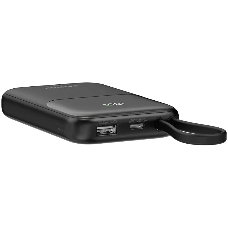CANYON OnPower 101 įmontuotu kabeliu 10000 mAh PD22.5W Juoda
