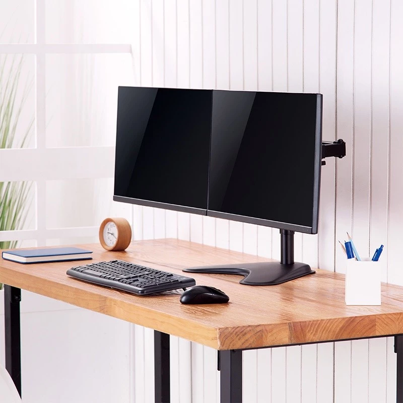Monitorų laikiklis LOGILINK BP0099 dviem ekranams, iki 81,3 cm (32 col.), VESA 75×75–100×100, max 8 kg, juodas