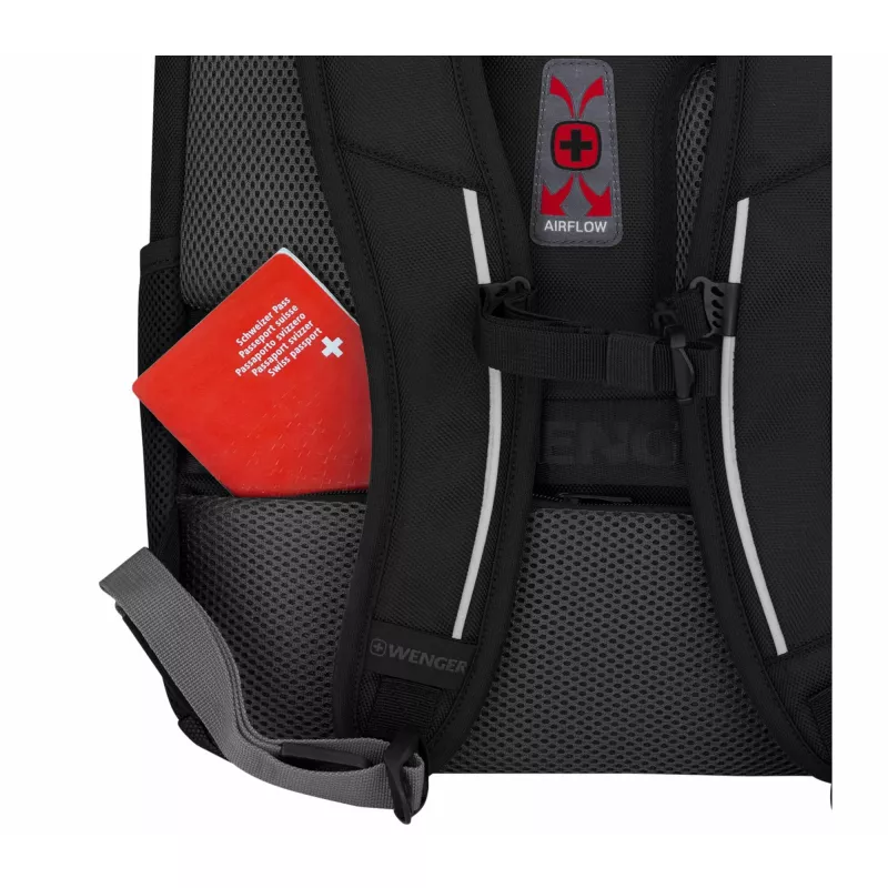 Wenger Carbon Pro verslo kuprinė su 15,6 col. nešiojamojo kompiuterio kišene ir planšetės kišene, juoda (653129)