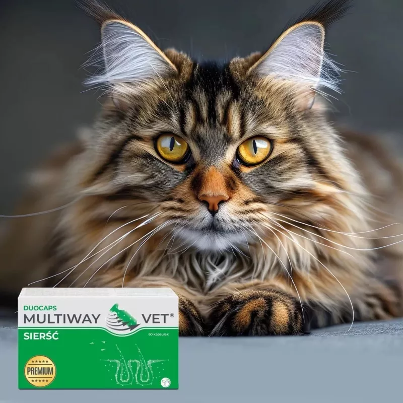 Minkštosios želatinos sukamosios kapsulės JM Sante Multiway Vet kailiui ir odai šunims ir katėms 60 vnt., 150 g