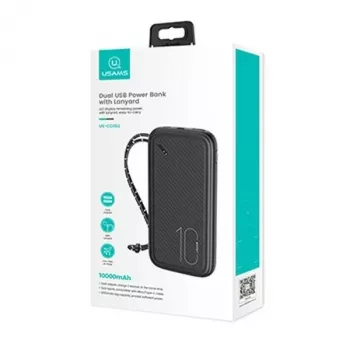 Nešiojamas maitinimo bankas USAMS PB56 10000mAh 2xUSB / USB-C / MicroUSB greitas įkrovimas