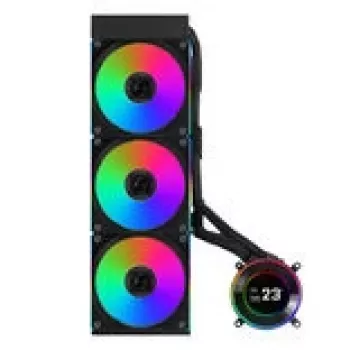 Lian Li GA II Hydroshift II LCD-C 360CL procesoriaus skysčio aušintuvas 360 mm, 12 cm ventiliatoriai, juodas